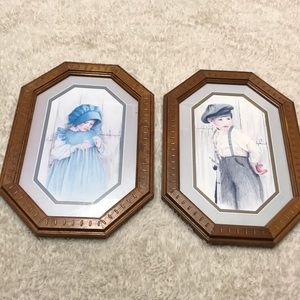 Vintage drawings by Kathleen Casey ‘85,‘86 framed